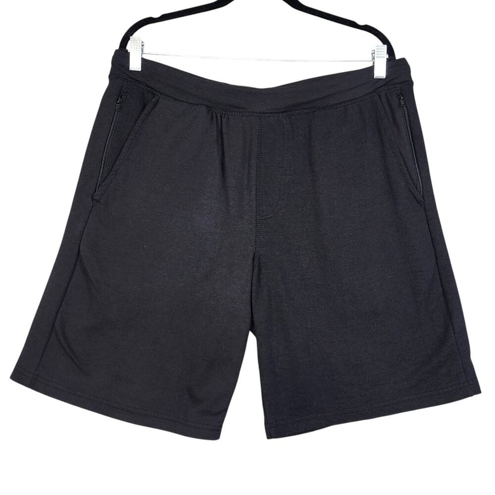 Eddie Bauer Mens‎ Comfort Fit Lounge Shorts Size Large Black Drawstring Waist